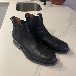 MEN’S. Worn 3 times. Belstaff. Size 12. Black Chelsea boots.